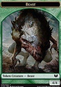 Beast // Snake (Green) Double-Sided Token